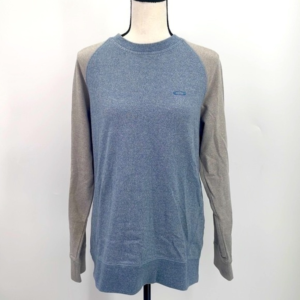 UEC Oakley gray & blue color block oversized sweatshirt size small